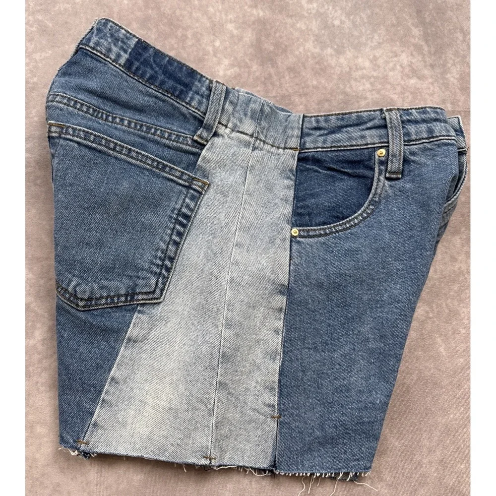 Kut  NWT Women's Sz 0 Shorts High Rise‎ Jane Cut Off Two Tone Denim Summer Beach - Picture 12 of 16